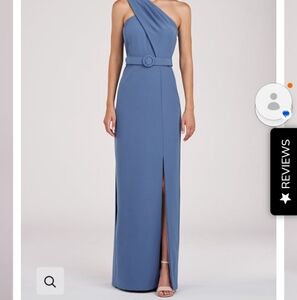 Elegant Blue One-Shoulder Dress